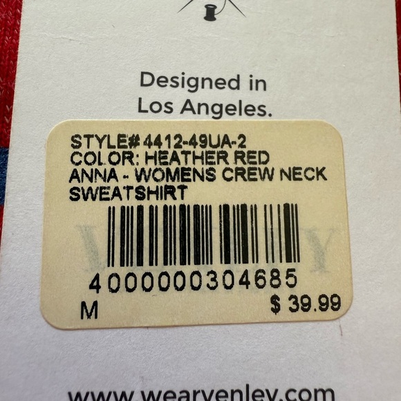 NWT Heather Red Anna Crewneck Arizona Wildcats Sweatshirt in Size Medium - Picture 9 of 9